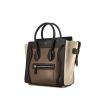 Celine Luggage Micro handbag in brown, black and grey tricolor leather - 00pp thumbnail