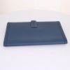 Hermes Jige pouch in Bleu Thalassa Swift leather - Detail D4 thumbnail