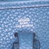 Sac bandoulière Hermès Mini Evelyne en cuir togo bleu-canard et toile turquoise - Detail D3 thumbnail