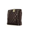 Chanel Grand Shopping shopping bag in brown leather - 00pp thumbnail