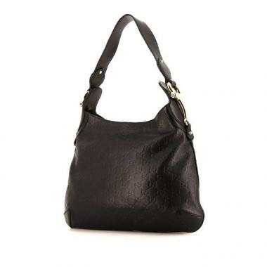 Sac à main Gucci en cuir monogram noir