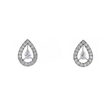 Paire de puces d'oreilles Boucheron Ava en or blanc et en diamant