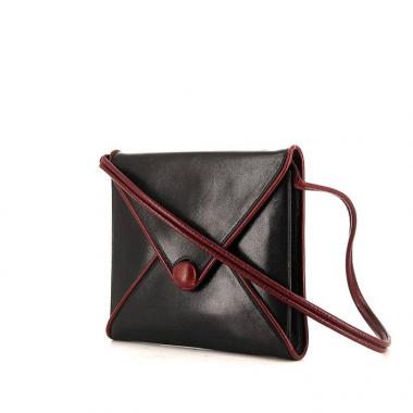 Hermès Penelope handbag in black and burgundy leather