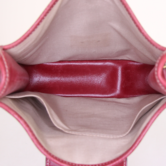 Bolso de mano Hermès Kilts en cuero box rojo - Detail D2