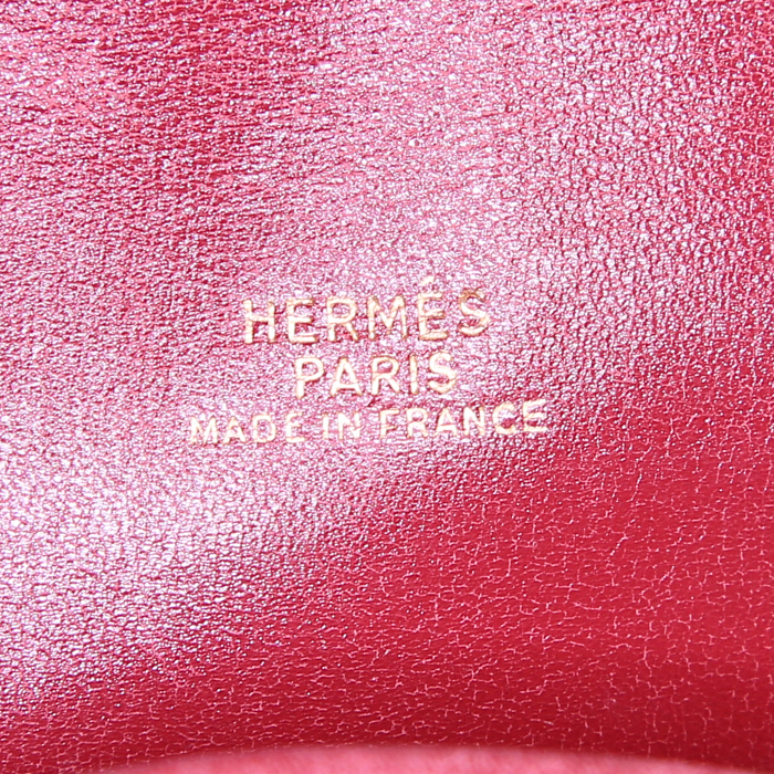 Hermès Kilts handbag in red box leather - Detail D3