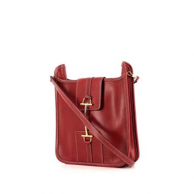 Bolso de mano Hermès Kilts en cuero box rojo