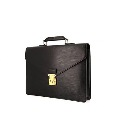 Borsa portadocumenti Louis Vuitton Ambassadeur in pelle Epi nera