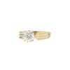 Cartier 1990's solitaire ring in 3 golds and a 1,90 karat old european cut diamond - 00pp thumbnail