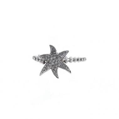 Anello flessibile Mauboussin Etoile Marine in oro bianco e diamanti
