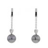 Cartier pendants earrings in white gold,  diamonds and pearls - 00pp thumbnail