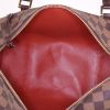 Bolso de mano Louis Vuitton Papillon en lona a cuadros ébano y cuero marrón - Detail D2 thumbnail