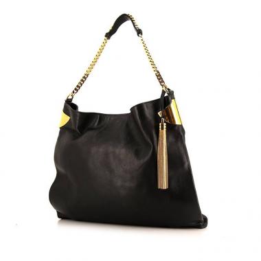 Bolso Cabás Gucci 1970 en cuero negro