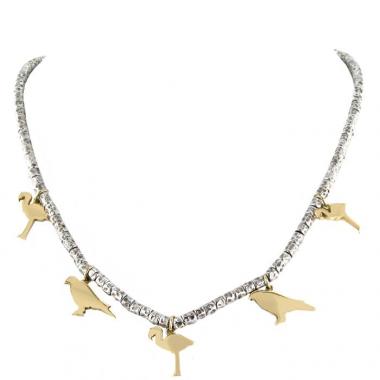 Collar Pomellato Dodo en plata y oro amarillo