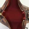 Louis Vuitton pouch in ebene damier canvas and brown leather - Detail D2 thumbnail
