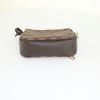 Louis Vuitton pouch in ebene damier canvas and brown leather - Detail D4 thumbnail