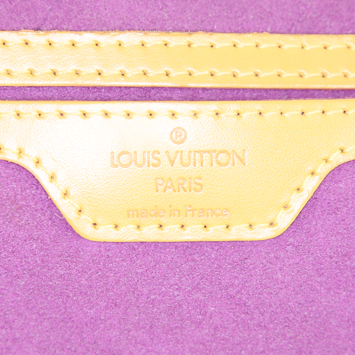 Zaino Louis Vuitton Gobelins - Backpack in pelle Epi gialla - Detail D3