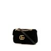 Gucci GG Marmont small model shoulder bag in black velvet - 00pp thumbnail