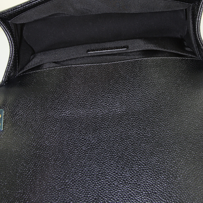 Borsa a tracolla Chanel Boy in pelle martellata e trapuntata nera - Detail D3