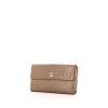 Portafogli Chanel Camelia - Wallet in pelle color talpa a fiori - 00pp thumbnail