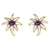 Tiffany & Co earrings for non pierced ears in yellow gold and amethyst - 00pp thumbnail