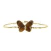 Van Cleef & Arpels Papillon 1980's bracelet in yellow gold,  tiger eye stone and diamond - 00pp thumbnail