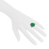 Dior Gourmande large model ring in yellow gold,  diamonds and chrysoprase and in chrysoprase - Detail D1 thumbnail