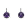 Poiray Fille Cabochon earrings in white gold,  amethysts and diamonds - 00pp thumbnail