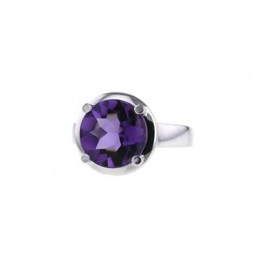 Poiray Fille Cabochon ring in white gold and amethyst Poiray Fille Cabochon ring in white gold and amethyst