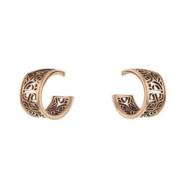 Paire de boucles d'oreilles Poiray Coeur Fil en or rose Paire de boucles d'oreilles Poiray Coeur Fil en or rose