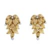 Half-articulated Vintage 1970's earrings for non pierced ears in 14 carats yellow gold and diamonds - 00pp thumbnail