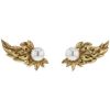 Tiffany & Co 1970's earrings for non pierced ears in yellow gold and pearls - 00pp thumbnail