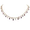 Vintage end of the 19th Century necklace in pink gold,  topaz and tourmaline - 00pp thumbnail