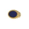 Vintage 1970's signet ring in yellow gold and lapis-lazuli - 00pp thumbnail