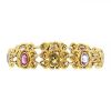 Bracelet époque fin XIXème siècle Vintage en or jaune 14 carats et saphirs de couleur - 00pp thumbnail