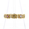 Bracelet époque fin XIXème siècle Vintage en or jaune 14 carats et saphirs de couleur - 360 thumbnail