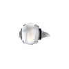 Vintage Art Déco ring in platinium,  moonstone and onyx - 00pp thumbnail