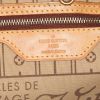 Shopping bag Louis Vuitton Neverfull modello piccolo in tela monogram cerata e pelle naturale - Detail D3 thumbnail