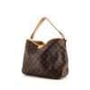 Shopping bag Louis Vuitton modello piccolo in tela monogram cerata marrone e pelle naturale - 00pp thumbnail