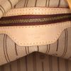 Shopping bag Louis Vuitton modello piccolo in tela monogram cerata marrone e pelle naturale - Detail D3 thumbnail