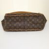 Shopping bag Louis Vuitton modello piccolo in tela monogram cerata marrone e pelle naturale - Detail D4 thumbnail
