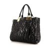 Miu Miu shopping bag in black patent quilted leather - 00pp thumbnail