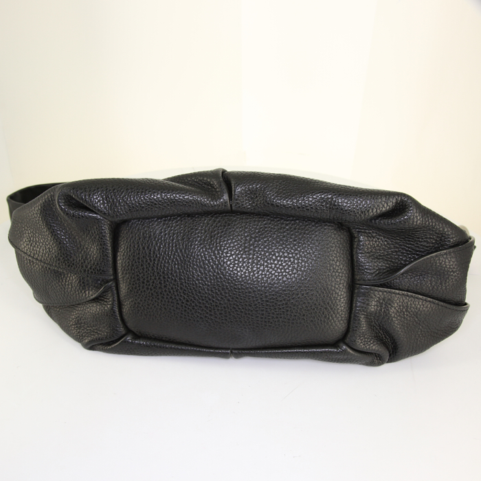 Sac porté épaule ou main Celine Bittersweet en cuir noir - Detail D4