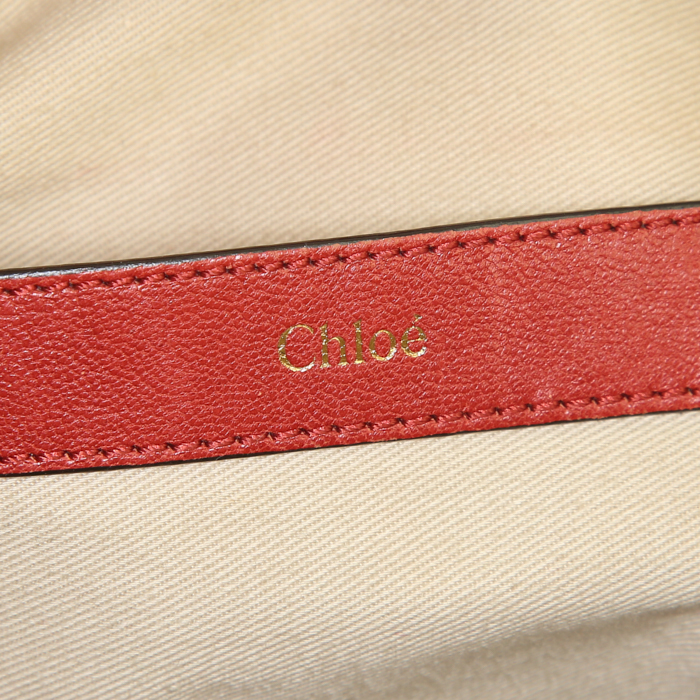 Chloé handbag in red leather - Detail D4