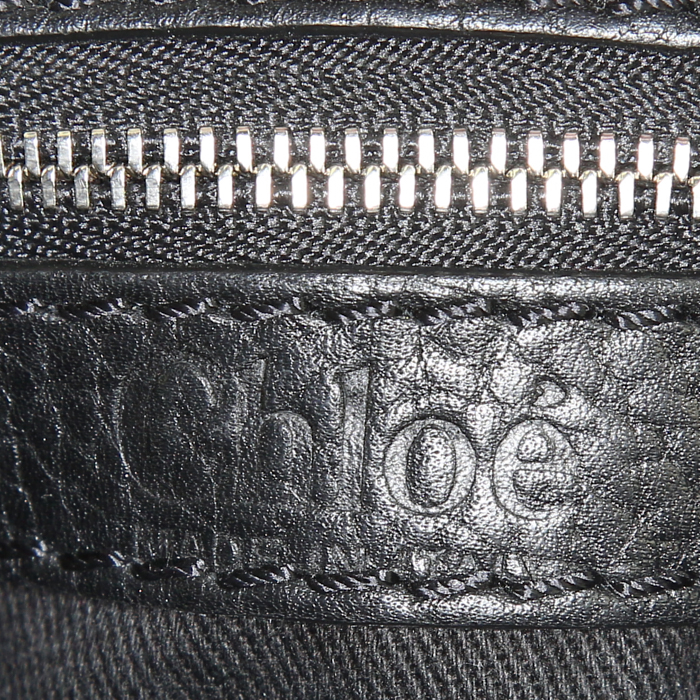 Borsa Chloé Mini Paddington modello piccolo in pelle nera - Detail D3