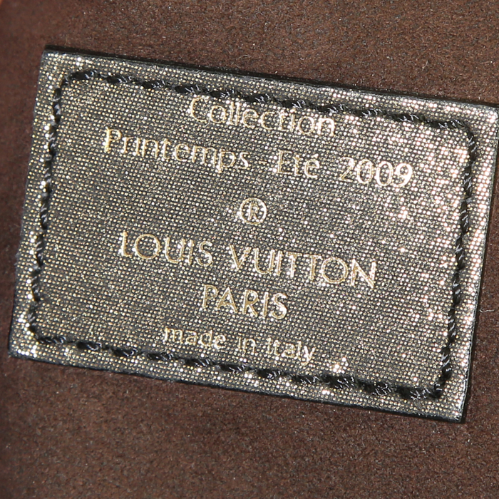 Louis Vuitton Louis Vuitton Editions Limitées handbag in brown monogram canvas and natural leather - Detail D3