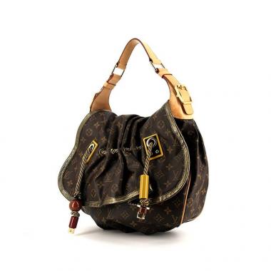 Bolso de mano Louis Vuitton Louis Vuitton Editions Limitées en lona Monogram marrón y cuero natural