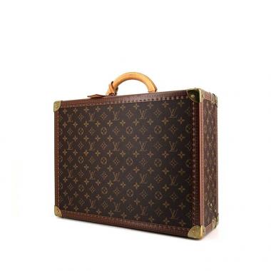 Valigia Louis Vuitton President in tela monogram marrone e pelle naturale