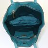 Shopping bag Miu Miu in pelle blu verde - Detail D2 thumbnail