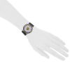 Hermes Sellier - wristwatch watch in stainless steel and gold plated Ref:  SE3.720 Circa  1990 - Detail D1 thumbnail