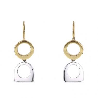 Paire de pendants d'oreilles Fred Success en or jaune et or blanc